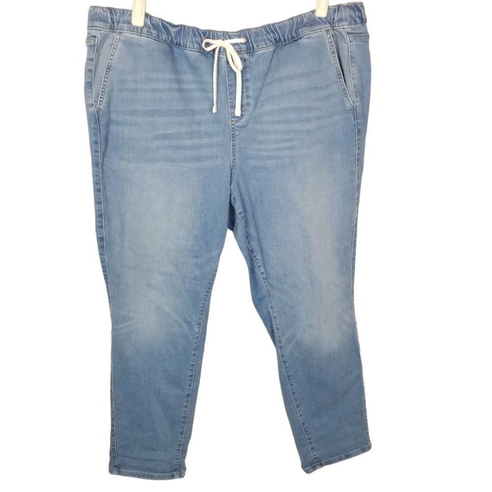 Torrid Womens 3XR Blue Light Wash Denim Drawstring